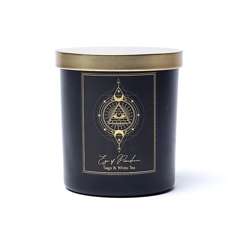 Manifestation Candle Eye Of Providence In Glass With Lid --package Of 6 Pcs - 200g