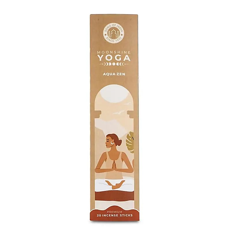 Incensos Moonshine Yoga Aqua Zen - 22 G Pacote de 12 unidades