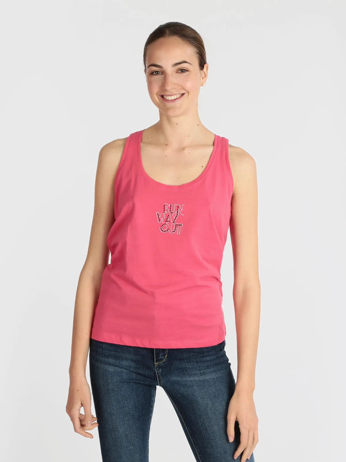 Canotta da donna atletica. dpt chloe rosa fucsia xl