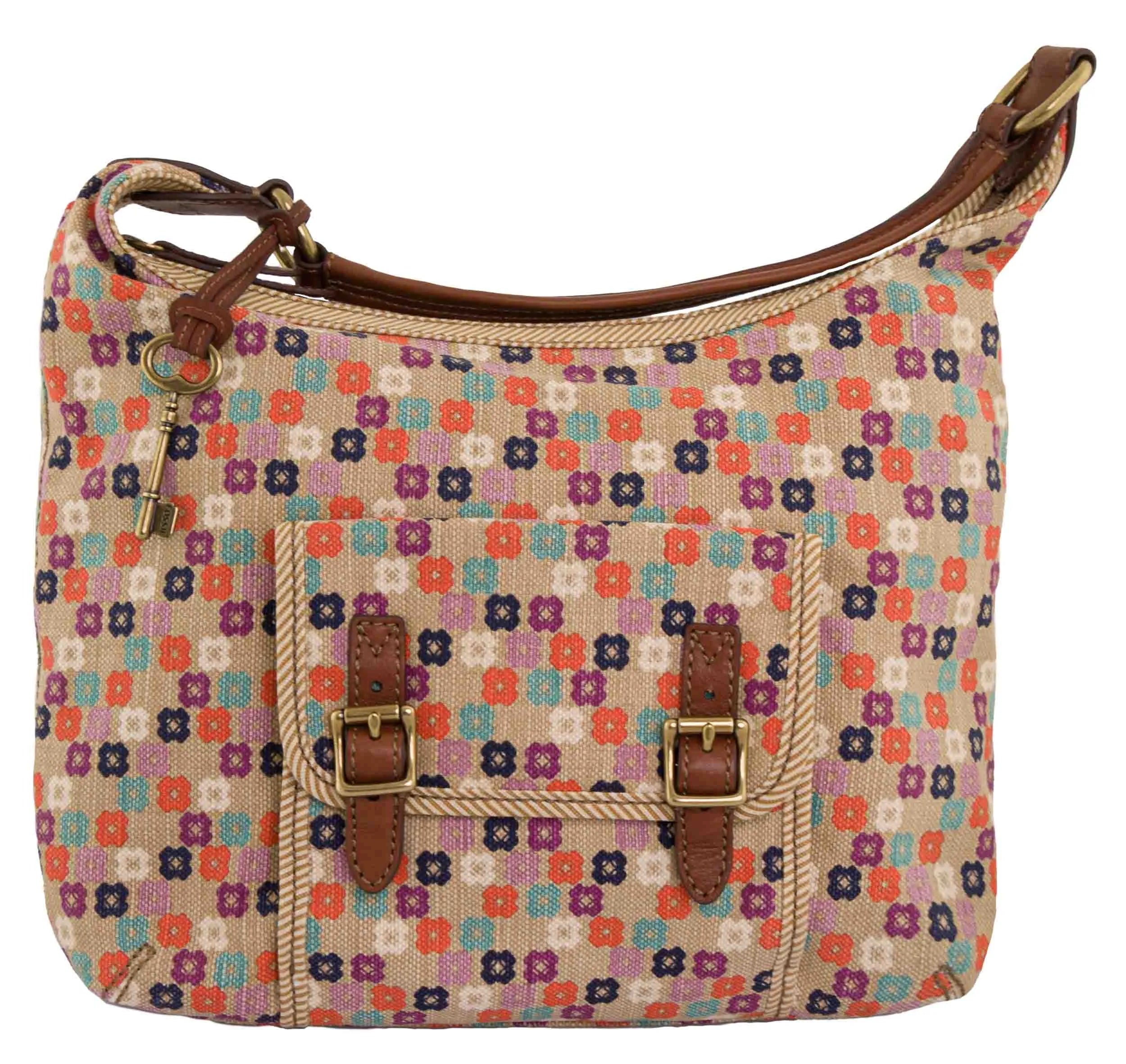 Torebka Fossil Wmns Tate Hobo, mieszanka naturalnych kwiatów