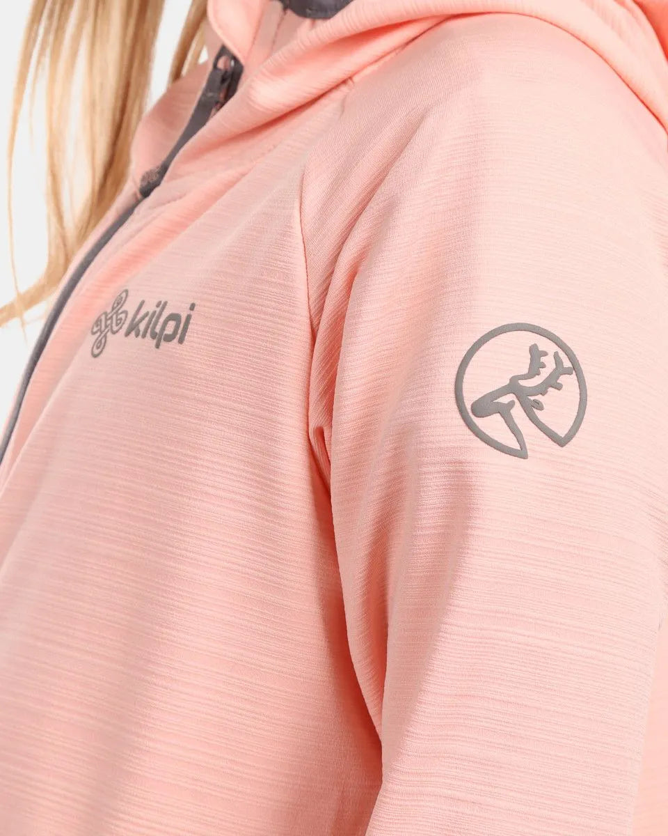 Dievčenská ľahká mikina s kapucňou kilpi memphis-jg ružová 152