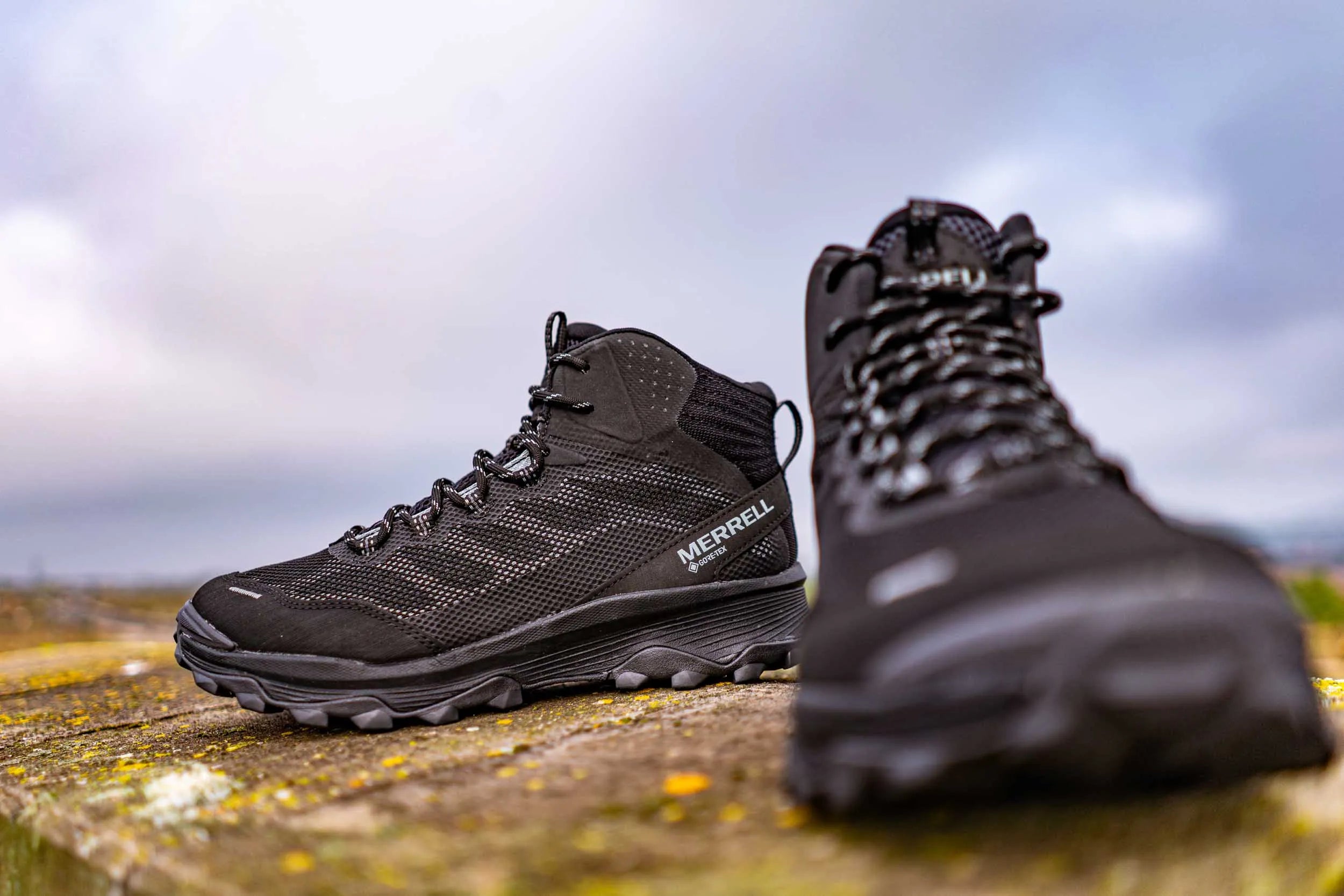Merrell Speed strike Mid Gtx Zwart Outdoorschoenen Dames Zwart