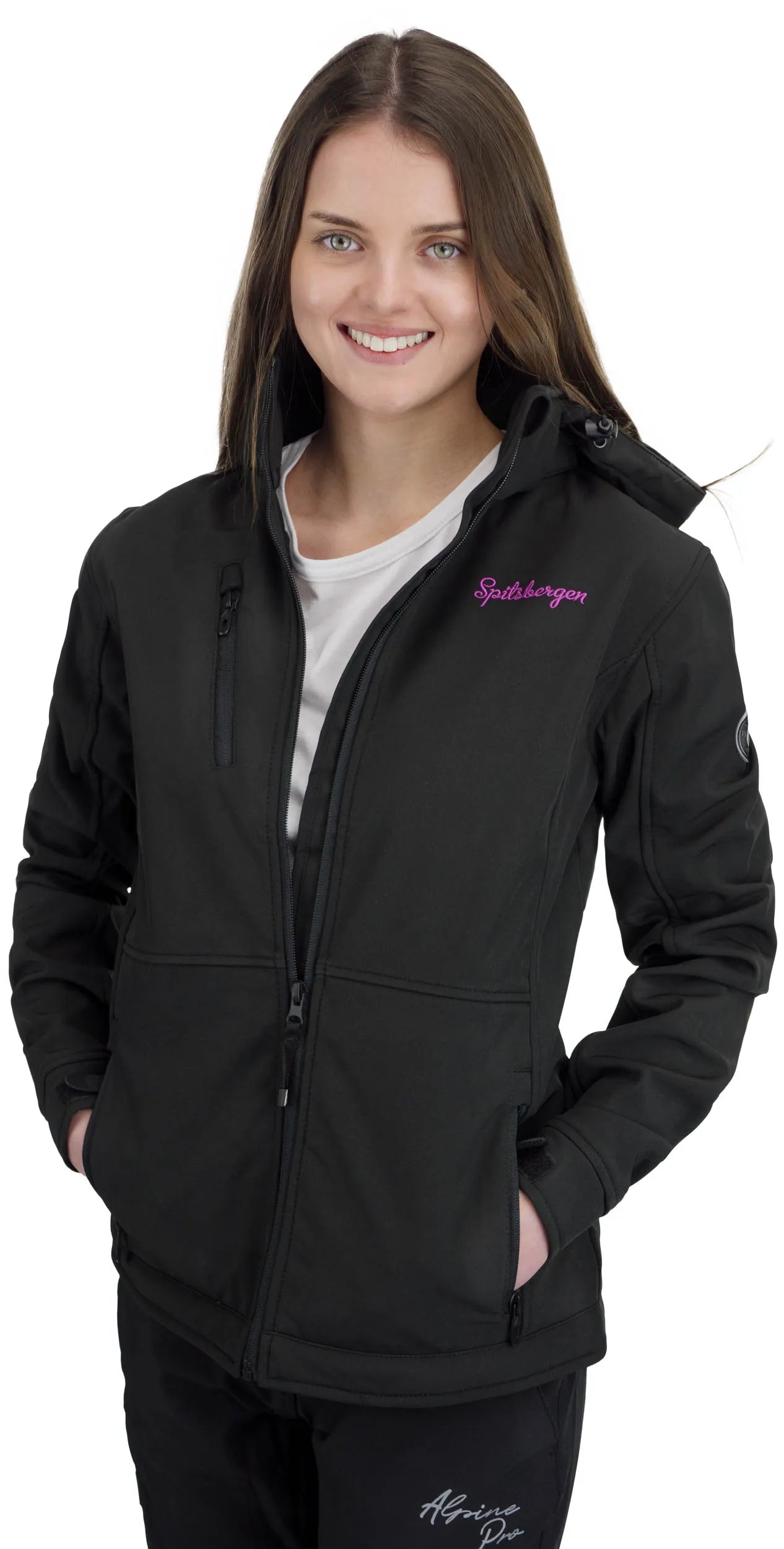 Damska kurtka softshell Spitsbergen Norwegia Wms 3-warstwowa kurtka czarna