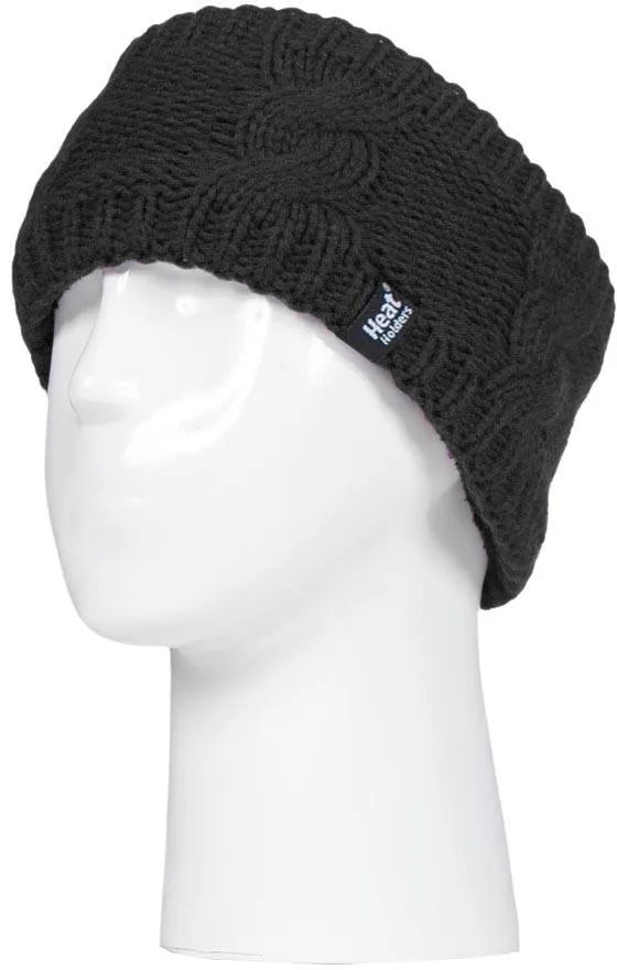 Tiara de inverno feminina com suporte térmico Alta Preto