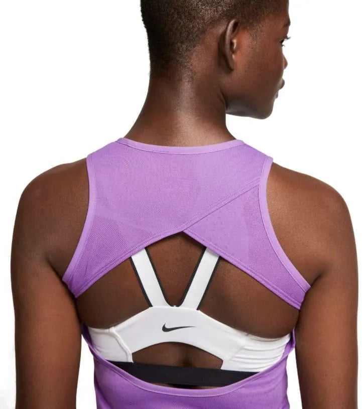 Dámsky tenisový top nike court fialový xl