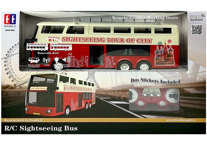 Remotely Controlled Double Decker Bus R/c 2.4g 1:18