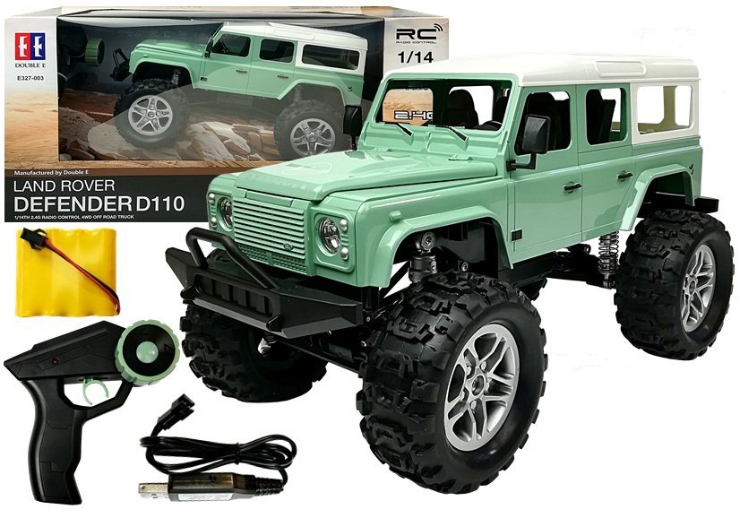 Remote Control Car Jeep R / C Green 7.5 Km / H 1:14 2.4g