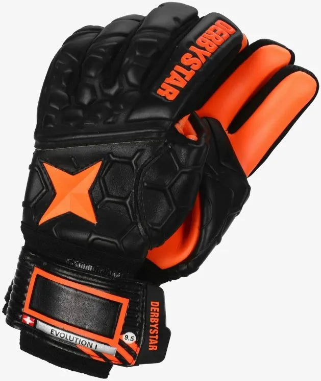 Goalkeeper Gloves Derbystar Evolution Black-orange Black