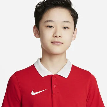 Léine polo leanaí nike jr park 20 oiriúnach dinimiciúil dearg 152