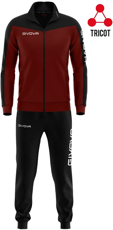 Set Givova Roma Burgundy-blacksports