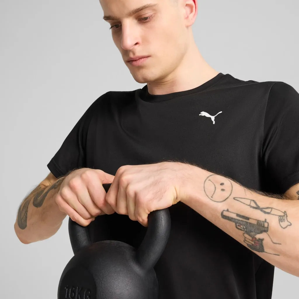 Heren Puma Ess Solid Cat Tee zwart