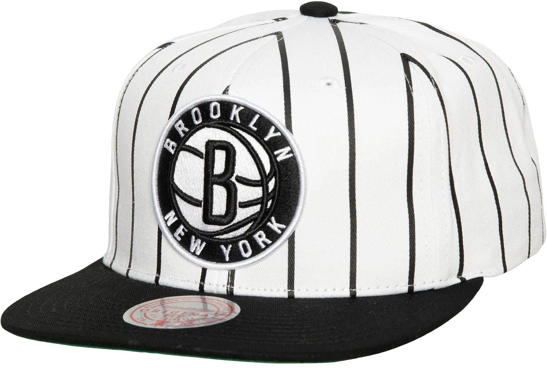 Biało-czarna czapka z daszkiem Mitchell & Ness NBA Brooklyn Nets