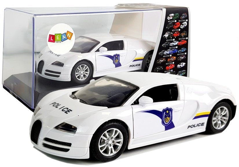 Sports Car Police Dark Windshields With Tension White Light Sound