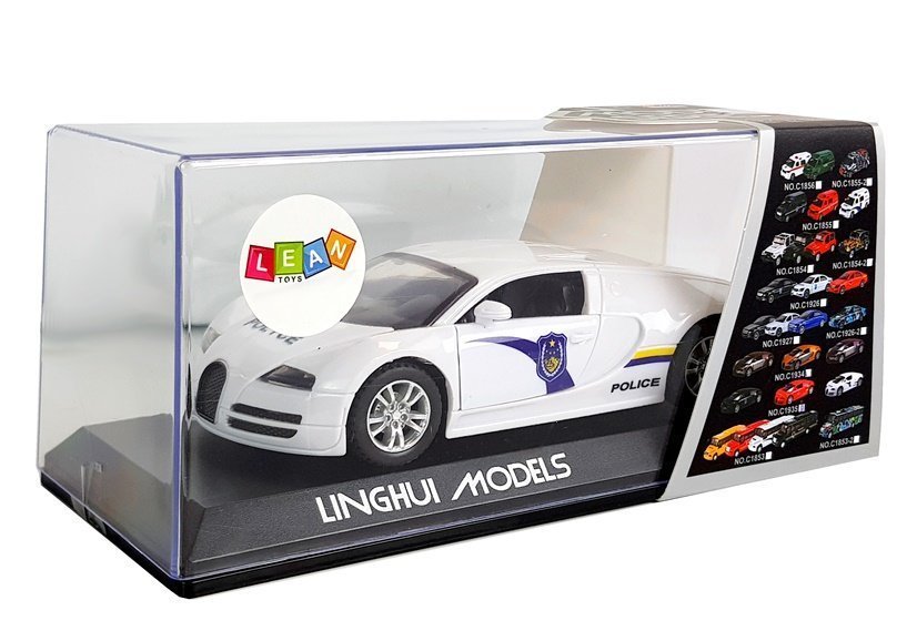 Sports Car Police Dark Windshields With Tension White Light Sound