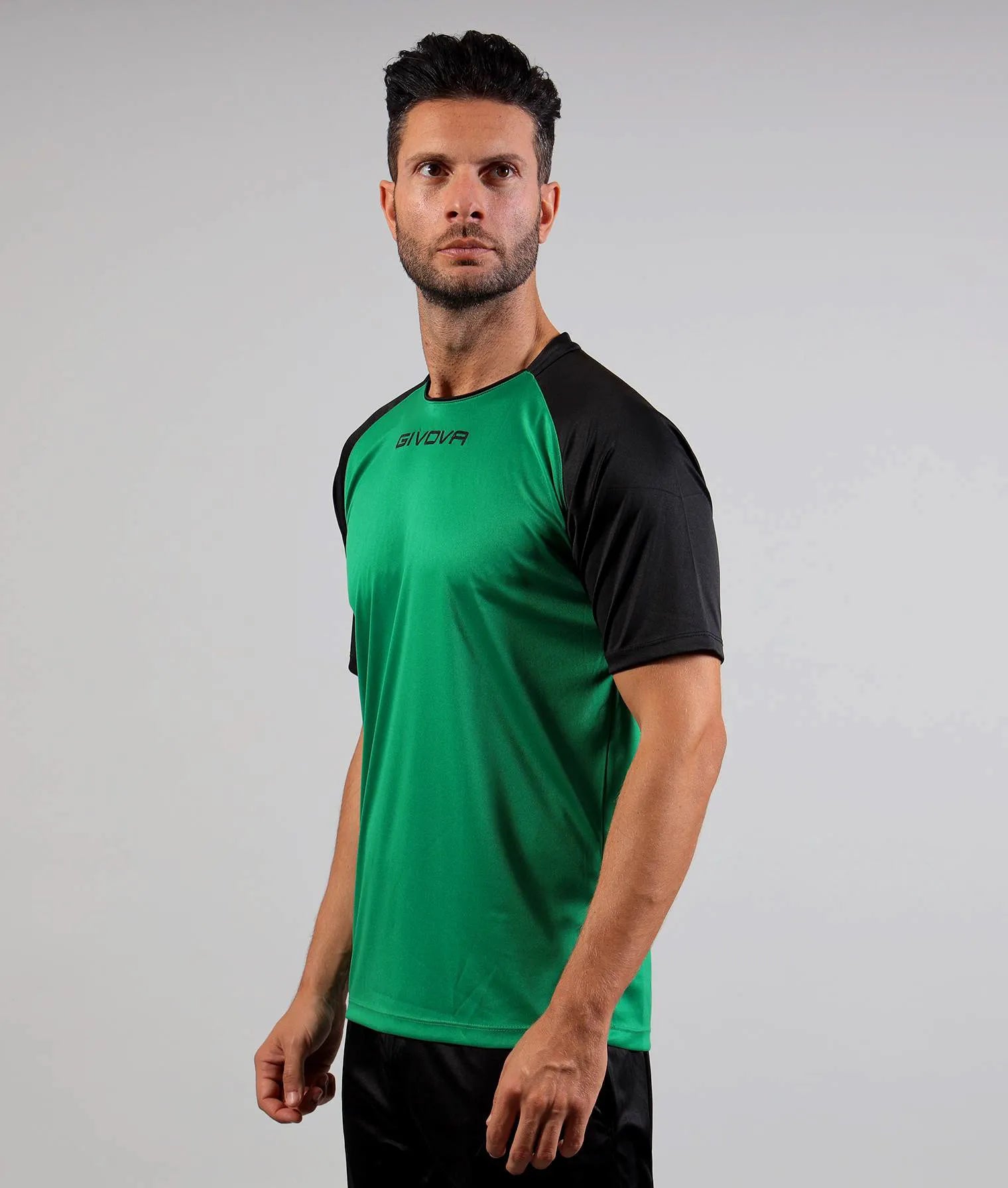 Tricou sport Givova Capo Verde-negru Verde