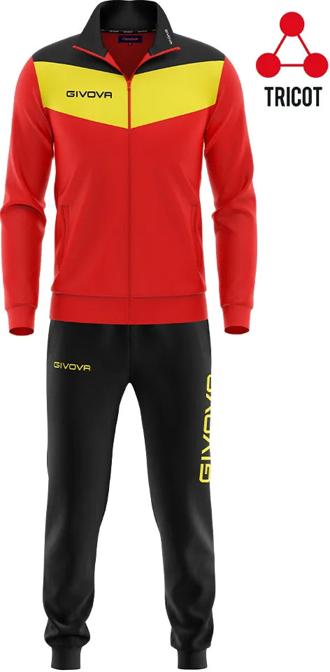 Set sportivo Givova Campo rosso-giallo