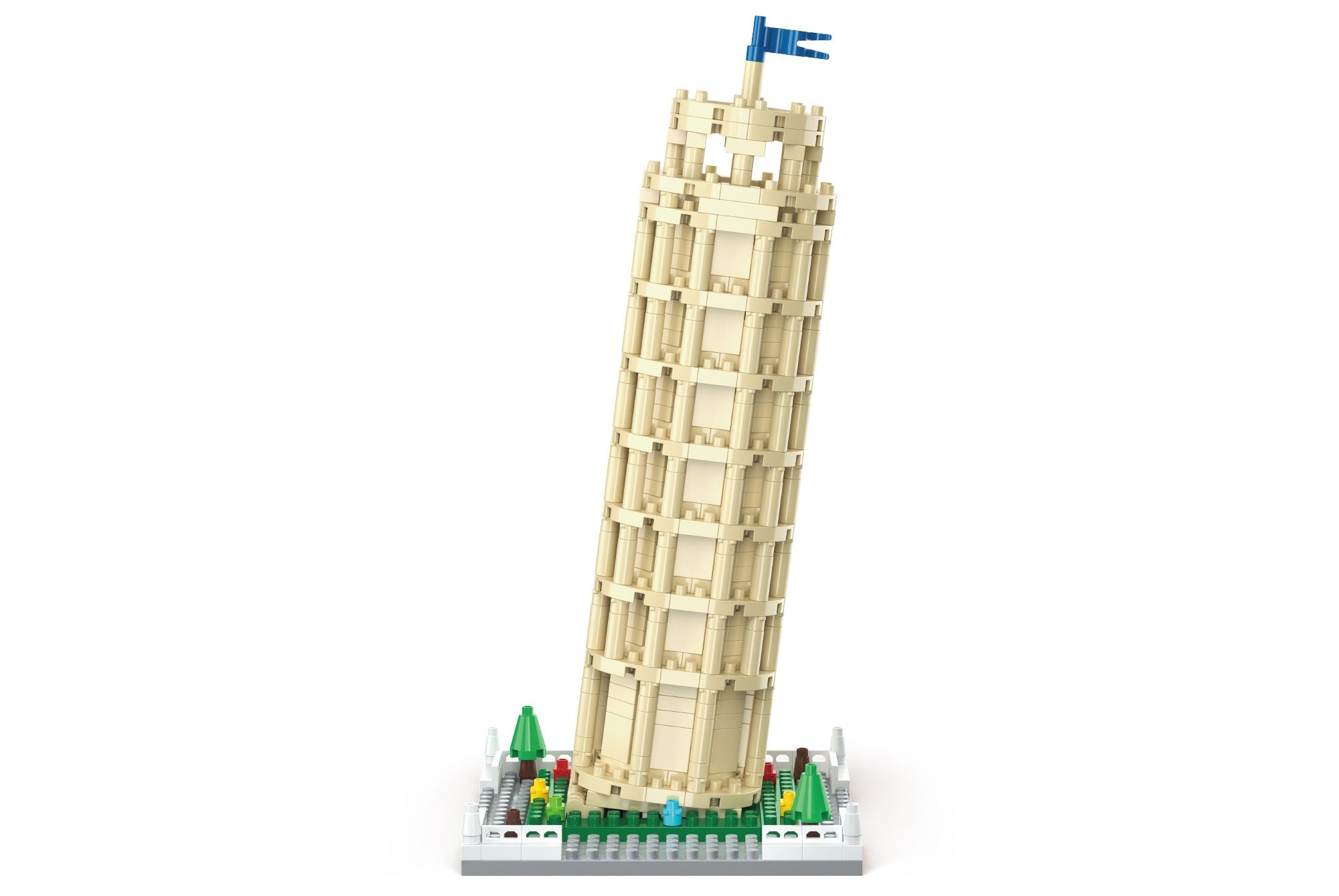 Kit de construcción koco torre inclinada de pisa 548 piezas 8x8x17,5 cm