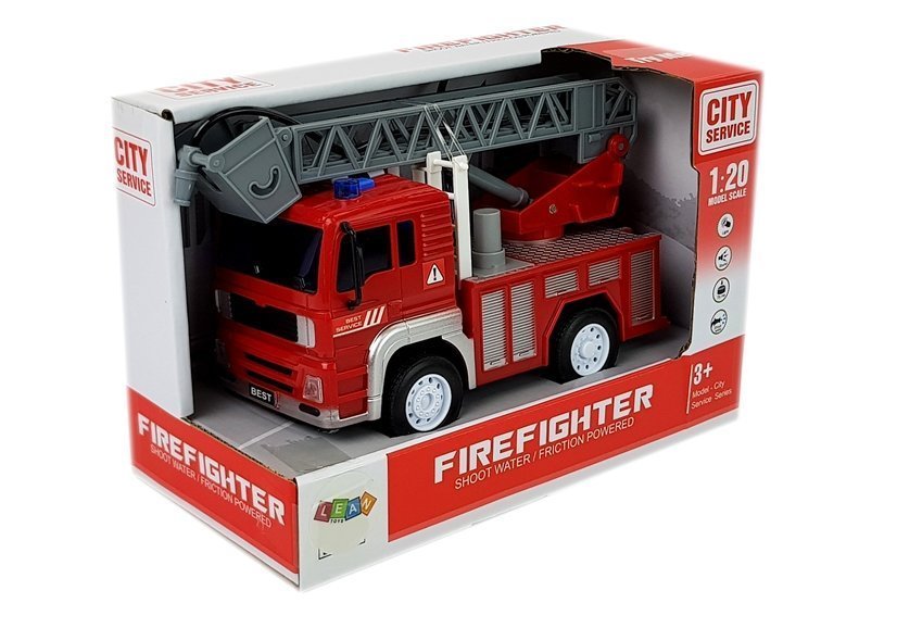 Fire Engine With Pull Ladder Red 1:20 With Sound