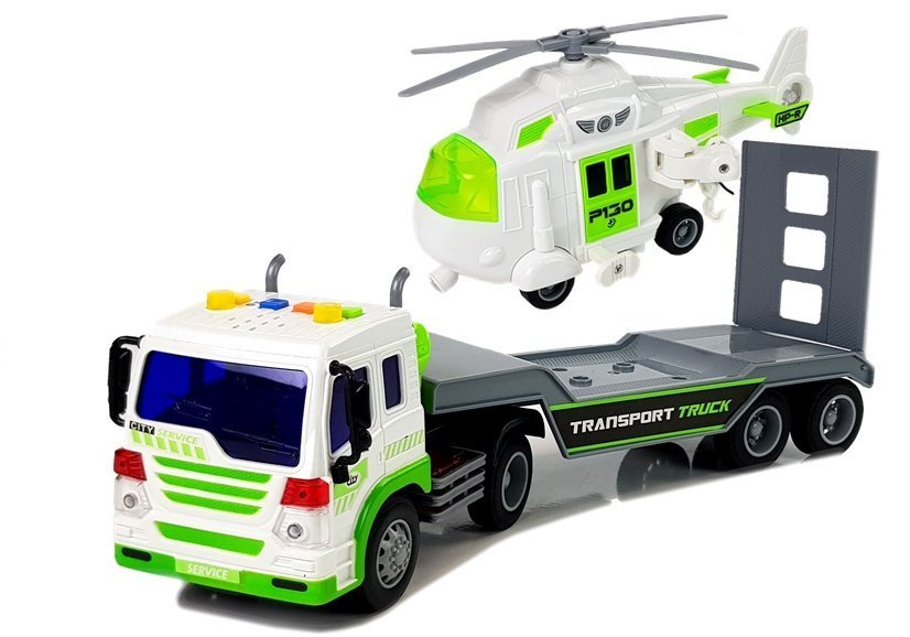 Auto Transporter On Batteries 1:16 With A Helicopter