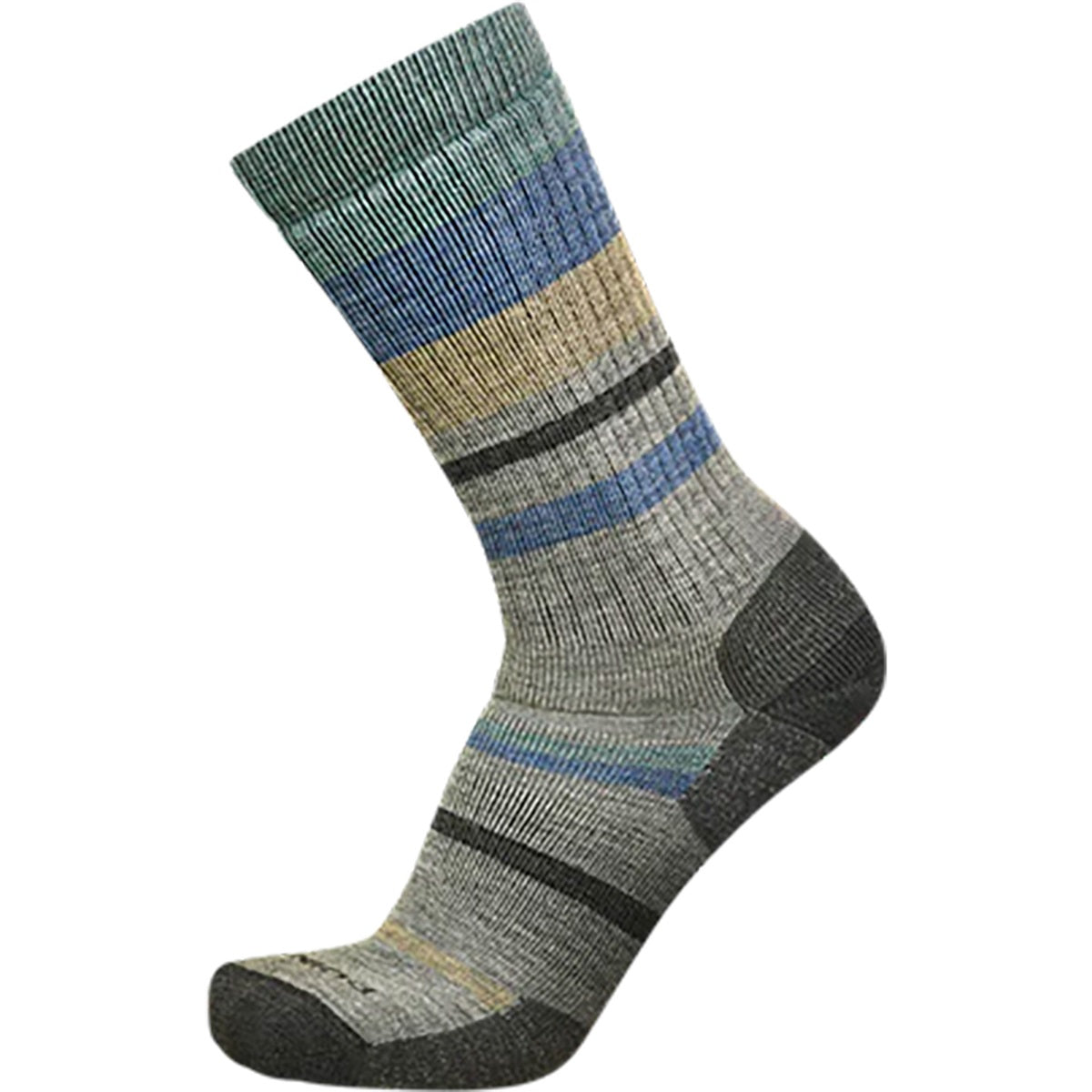 Point6 Mixed Stripe Medium Crew Stone / Ocean