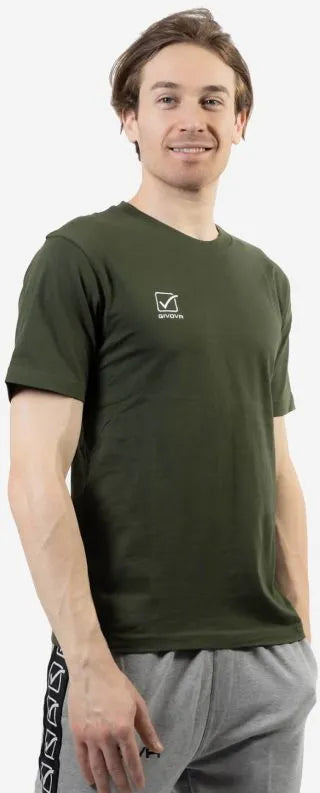 Tricou givova cotone verde militar verde m