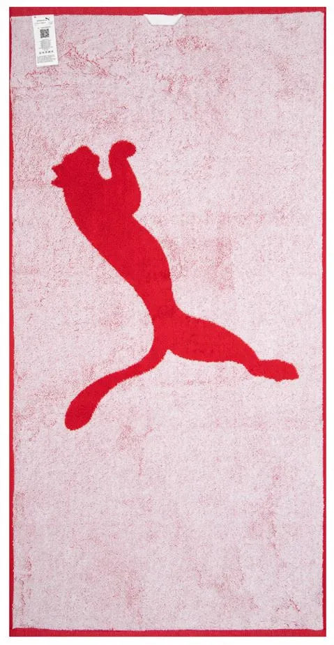 Puma Handtuch L 70x140cm Rot Schwarz