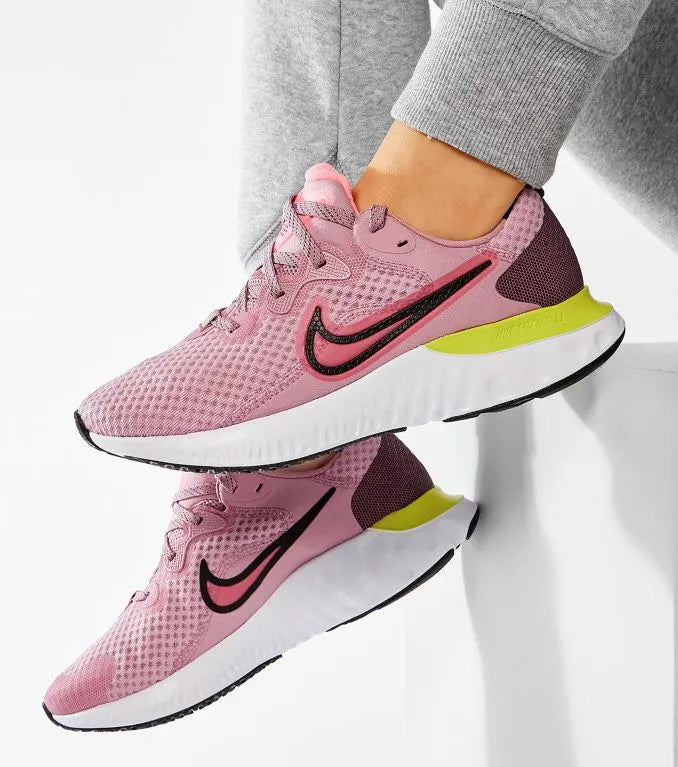Nike dames vernieuwen running 2 roze-zwart-cyberroze 36
