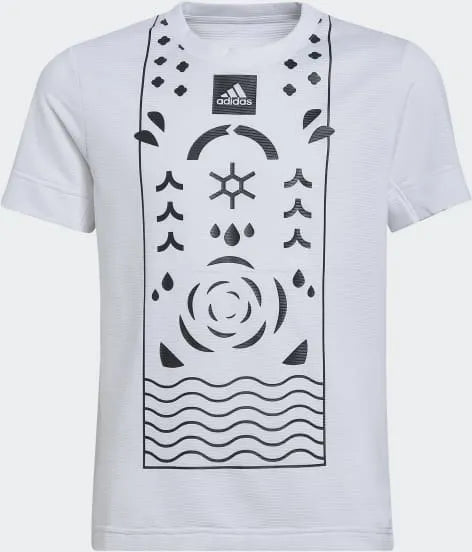 Dětské tričko Adidas Jr Q2 Printed Tennis White