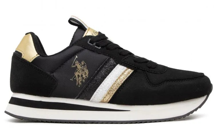 Scarpe da donna americane Polo Assn. Scarpe da ginnastica Rblk Nere