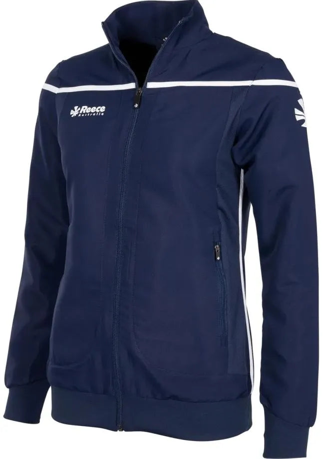 Chaqueta universitaria reece para mujer azul marino-blanco xs