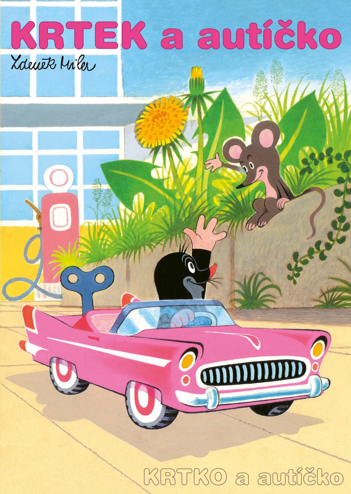 Desenhos para colorir de toupeira e carro de brinquedo A4