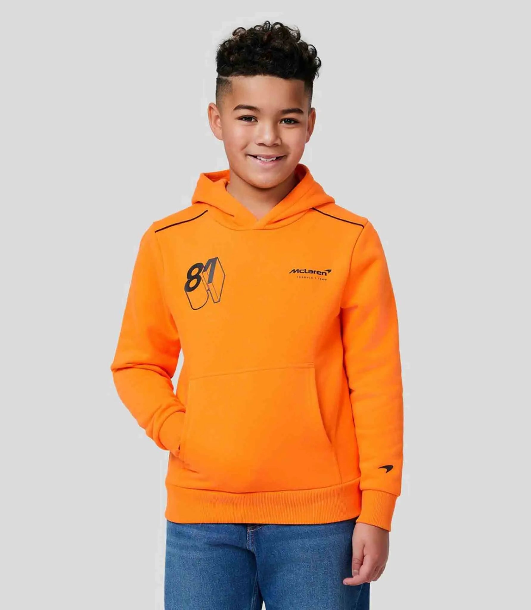 Bluza dziecięca Mclaren Jr Fw Op Driver Hoodie Pomarańczowo Pomarańczowa