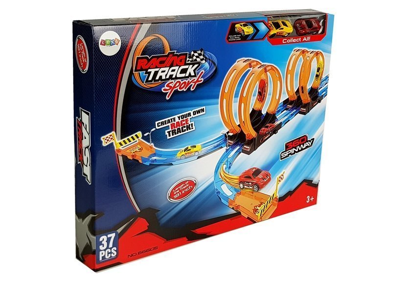 Race Track With 4 Loops Two 181 Cm Cars