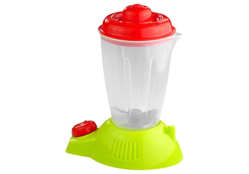 Set Of Vegetables And Fruits With A Battery Blender And A Tray