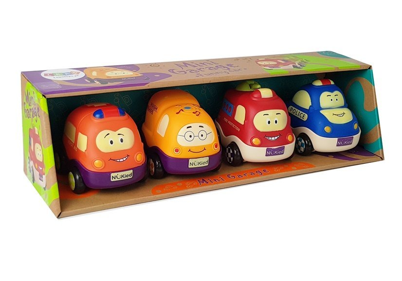 Police Ambulance Cars Set For Toddler With String 4 Pieces