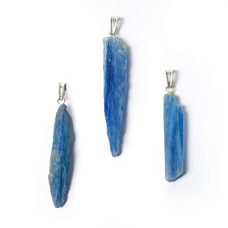 Blue Kyanite Rough Gemstone Pendant --package Of 3 Pcs - ±3.5cm