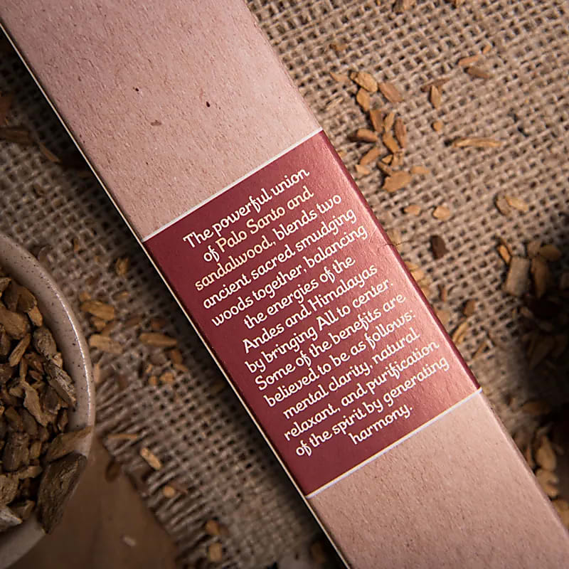 Incienso Sagrada Madre Palo Santo Con Sandalia --juego De 3 Piezas - ±30g