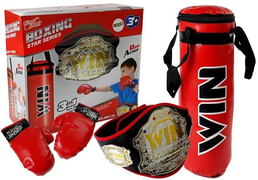 Boxing Set Bag Gloves Belt