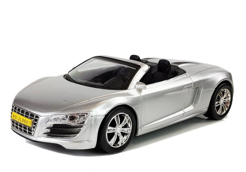 Voiture miniature cabriolet argent 1:18