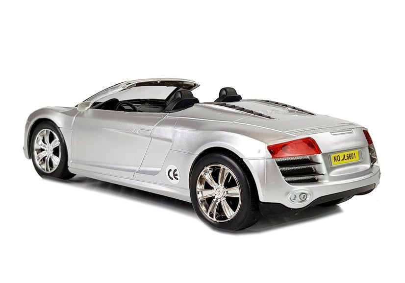 Voiture miniature cabriolet argent 1:18