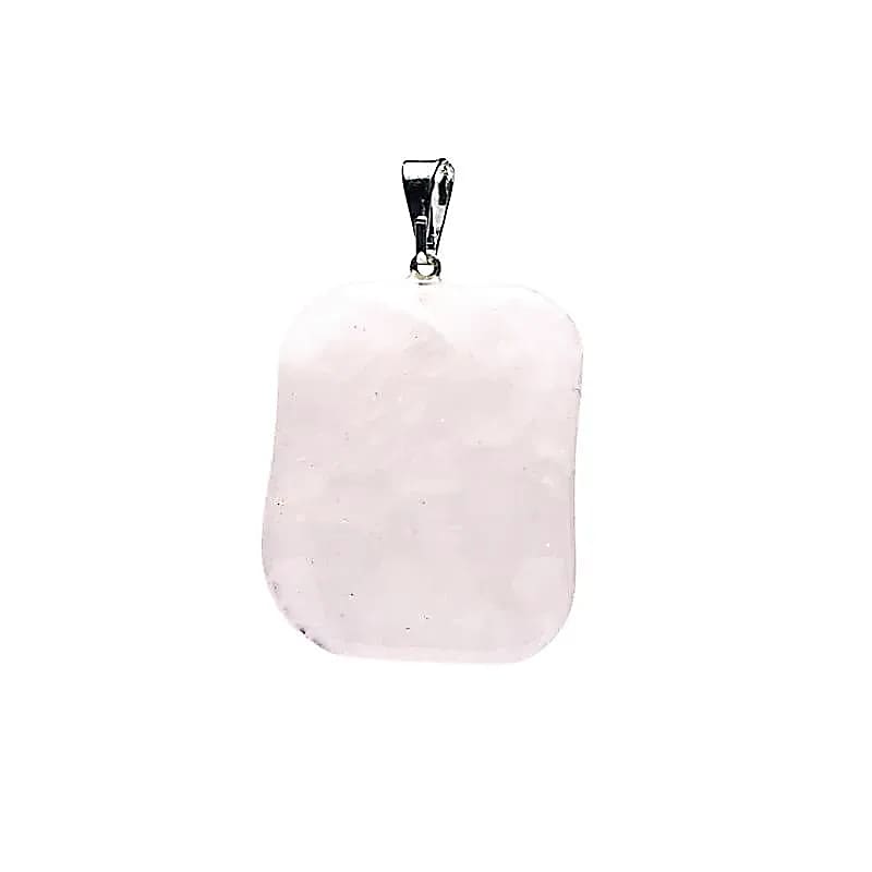 Colgante de piedra preciosa de cuarzo rosa con forma de fantasía - ±3 cm Paquete de 3 piezas