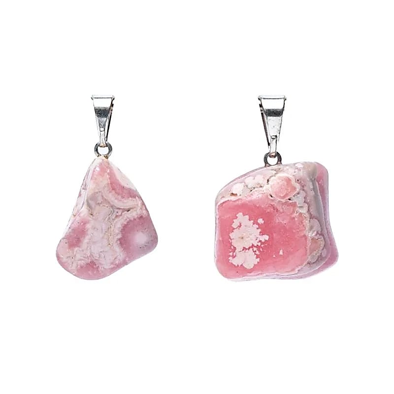 Rhodochrosite Gemstone Pendant Pin Drilled -- ±25cm Package Of 2 Pcs - ±2.5cm