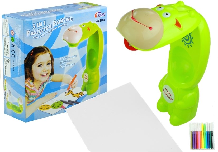 Drawing Projector Cow 3 Discs Markers Green 3in1