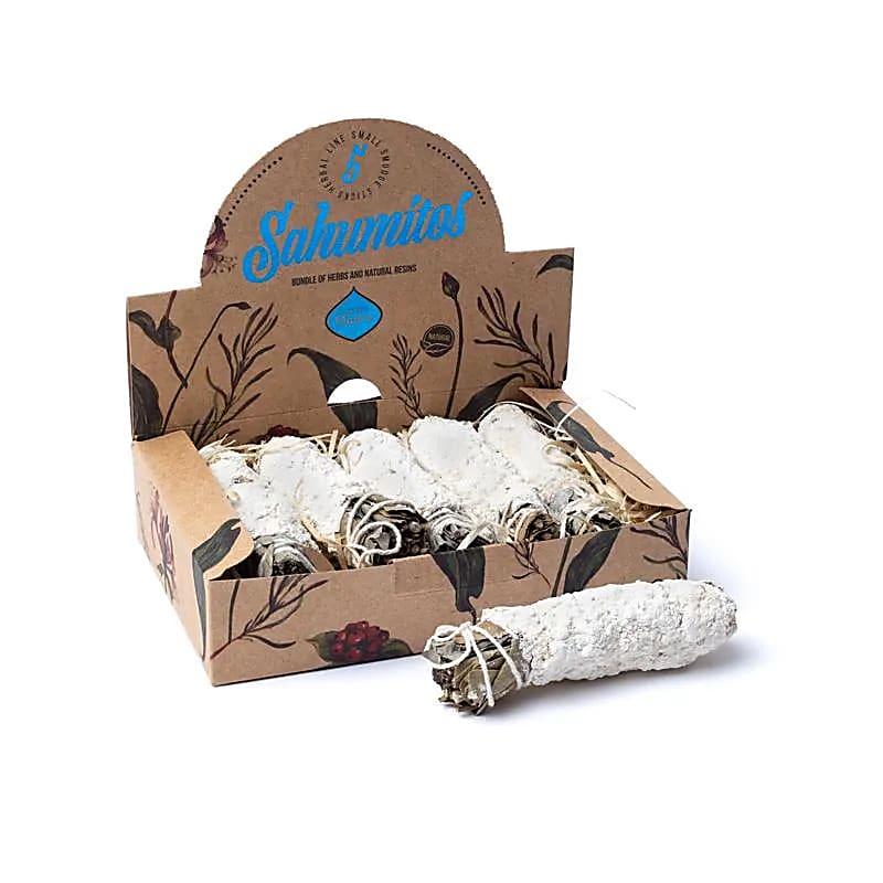 Sagrada Madre Sahumitos Smudge White Yagra pro 5 in Displaybox – 18 x 4 x 12 cm