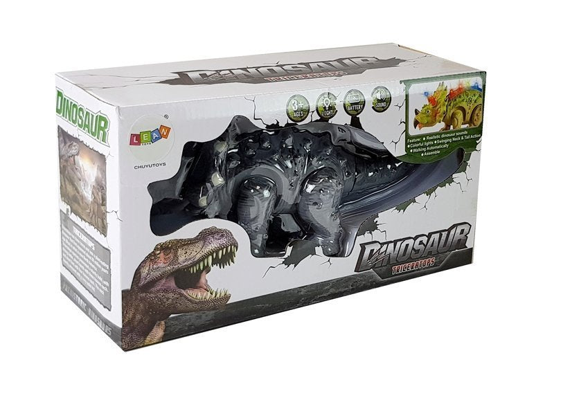 Dinosaurus na batérii Triceratops sivý