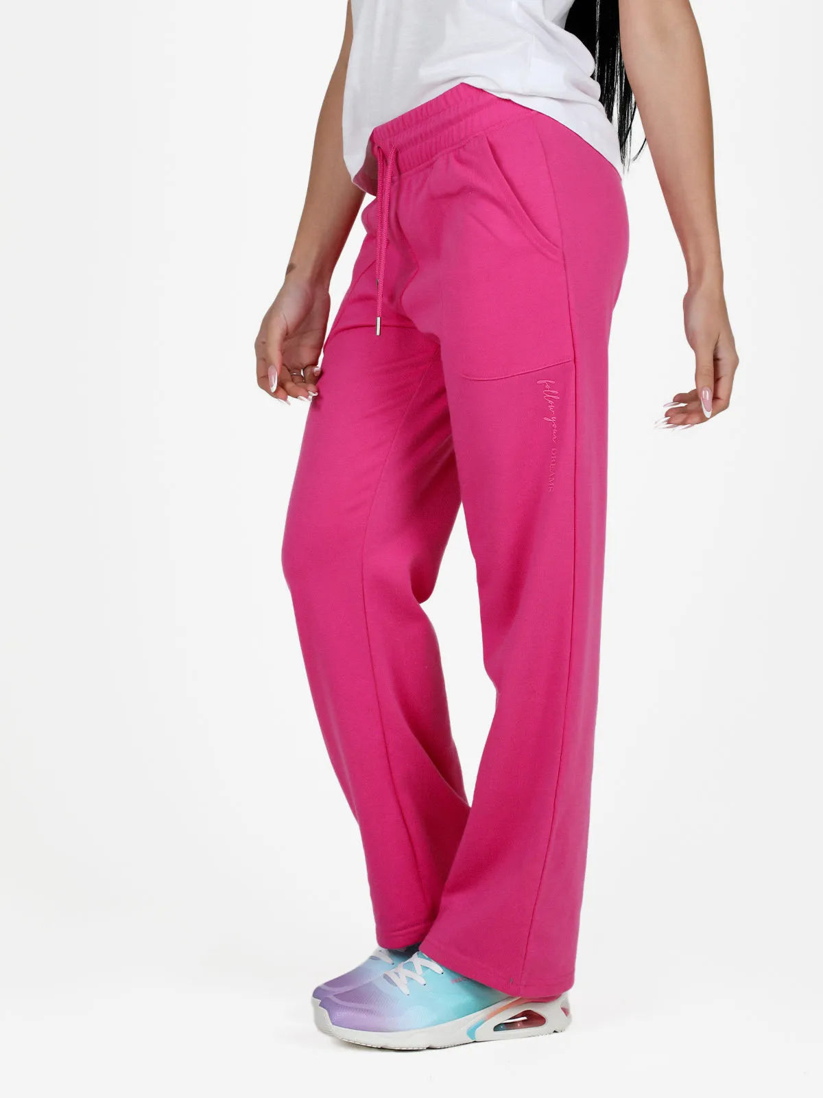 Fato de treino feminino, o representante do povo. lea fúcsia rosa m