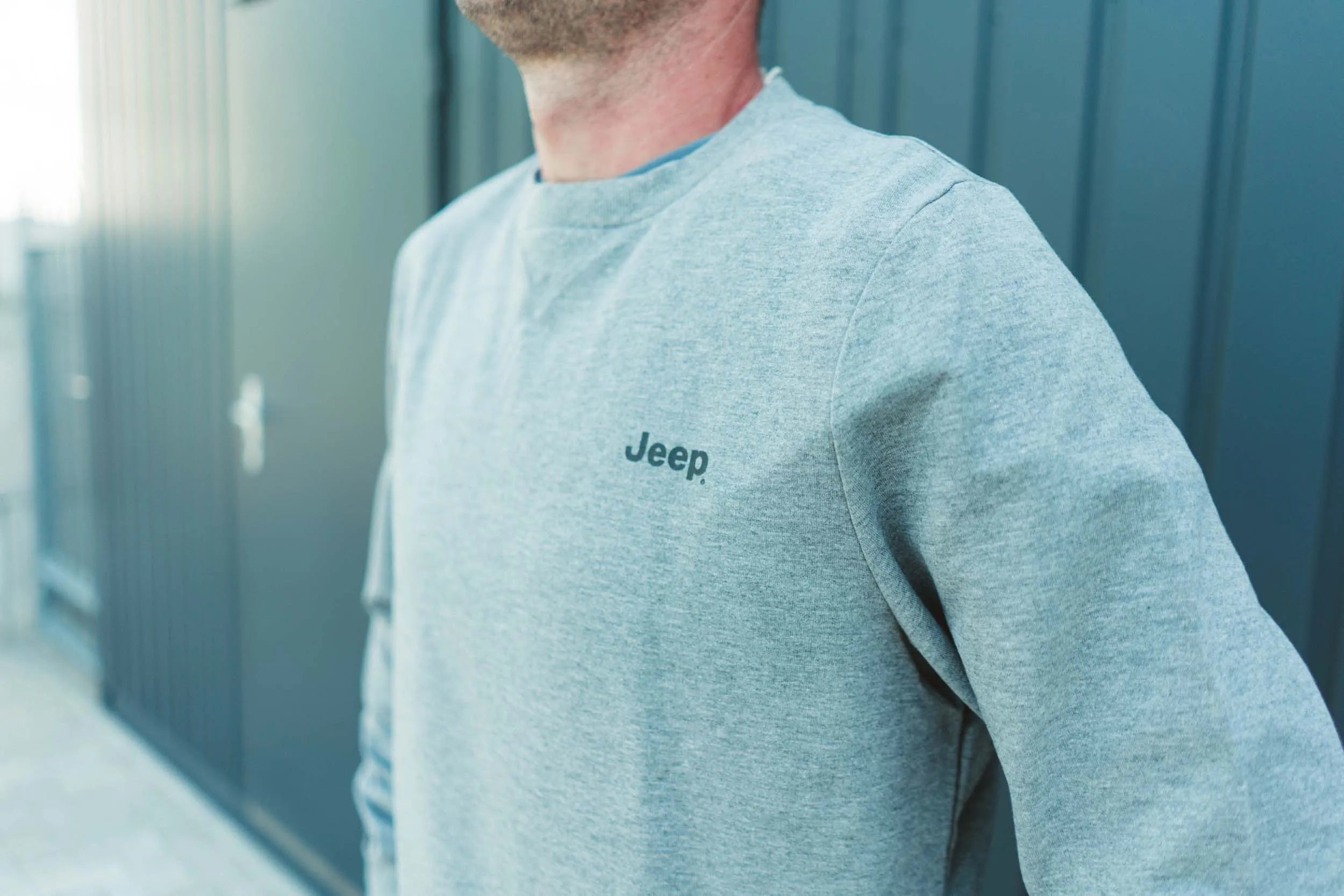 Jeep Herren Rundhals-Sweatshirt Grau