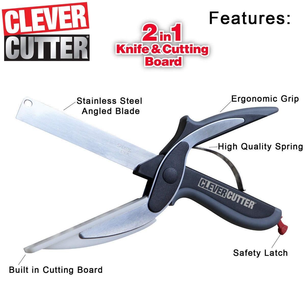 Clever Cutter - Couteau de cuisine 2 en 1