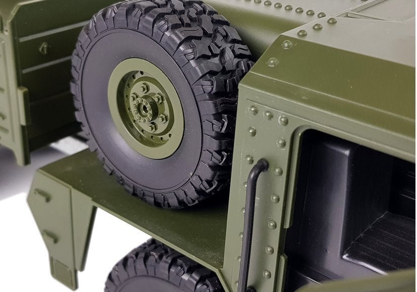 Military Remote-controlled Car 47 Cm All-terrain Transporter 6 Wheels R/c