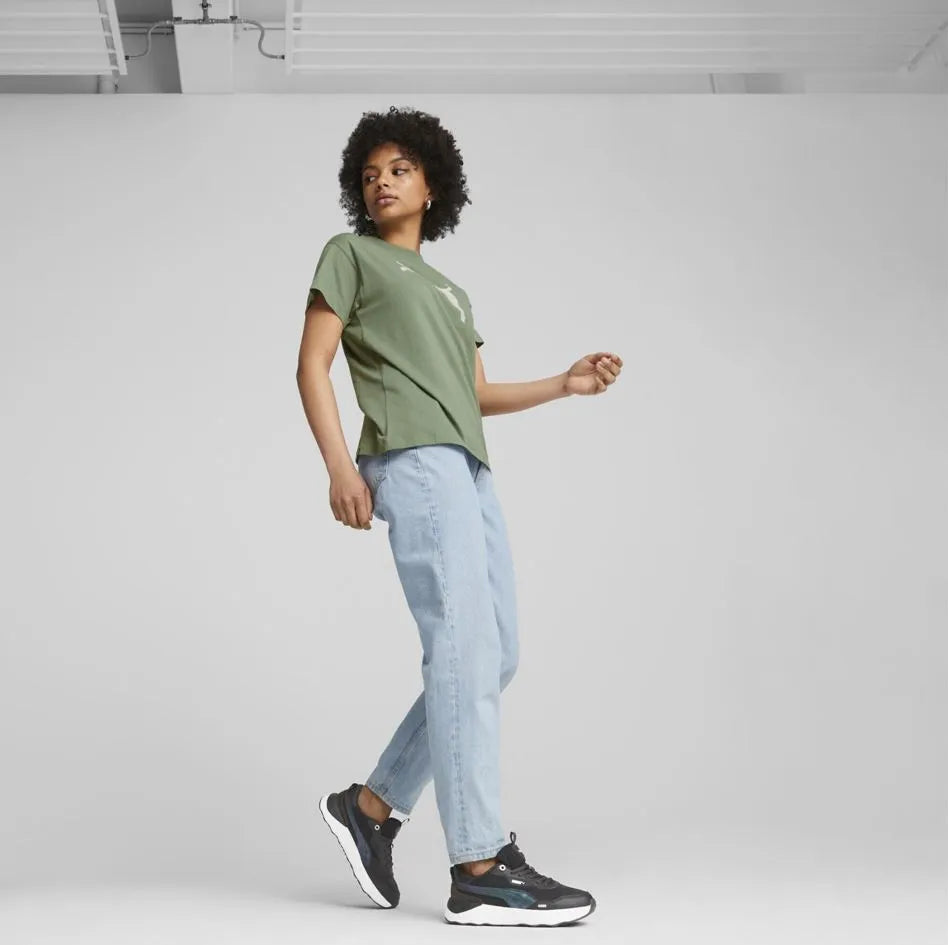 T-léine na mban púma wmns a tshirt eucalyptus green l